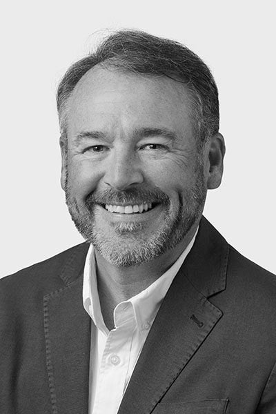 Mortgage Loan Officer Mike Horrigan's black and white headshot
