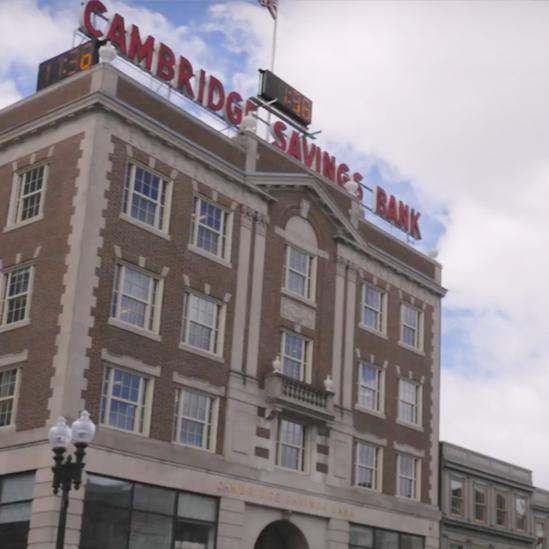 An outside view of Cambridge Savings Bank