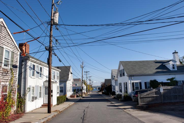 A residential street in Massachuestts